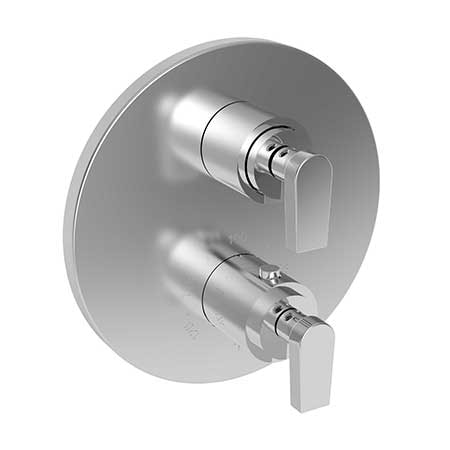 Newport Brass 1/2" Round Thermostatic Trim Plate With Handle in Polished Chrome 3-2973TR-26